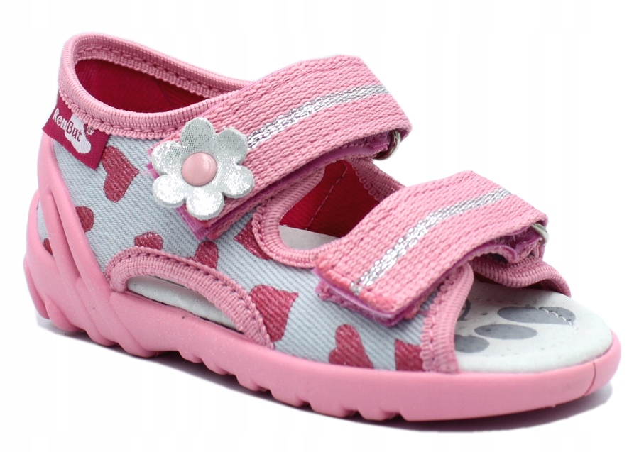 

Renbut Sandały 13-112-NP Kapcie Serduszka 23