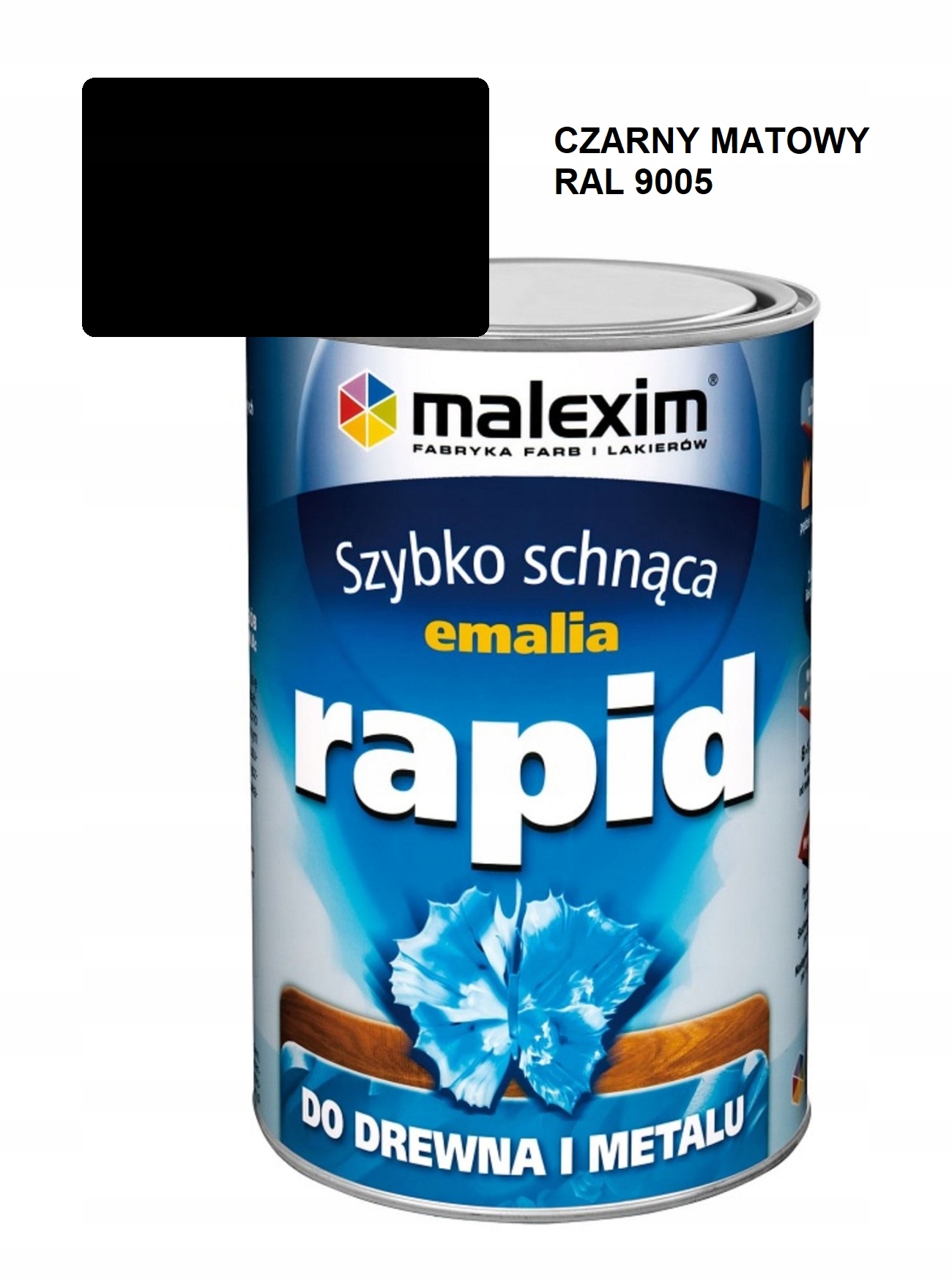 Emalia szybkoschnąca Rapid 2,5L czarny mat 9005