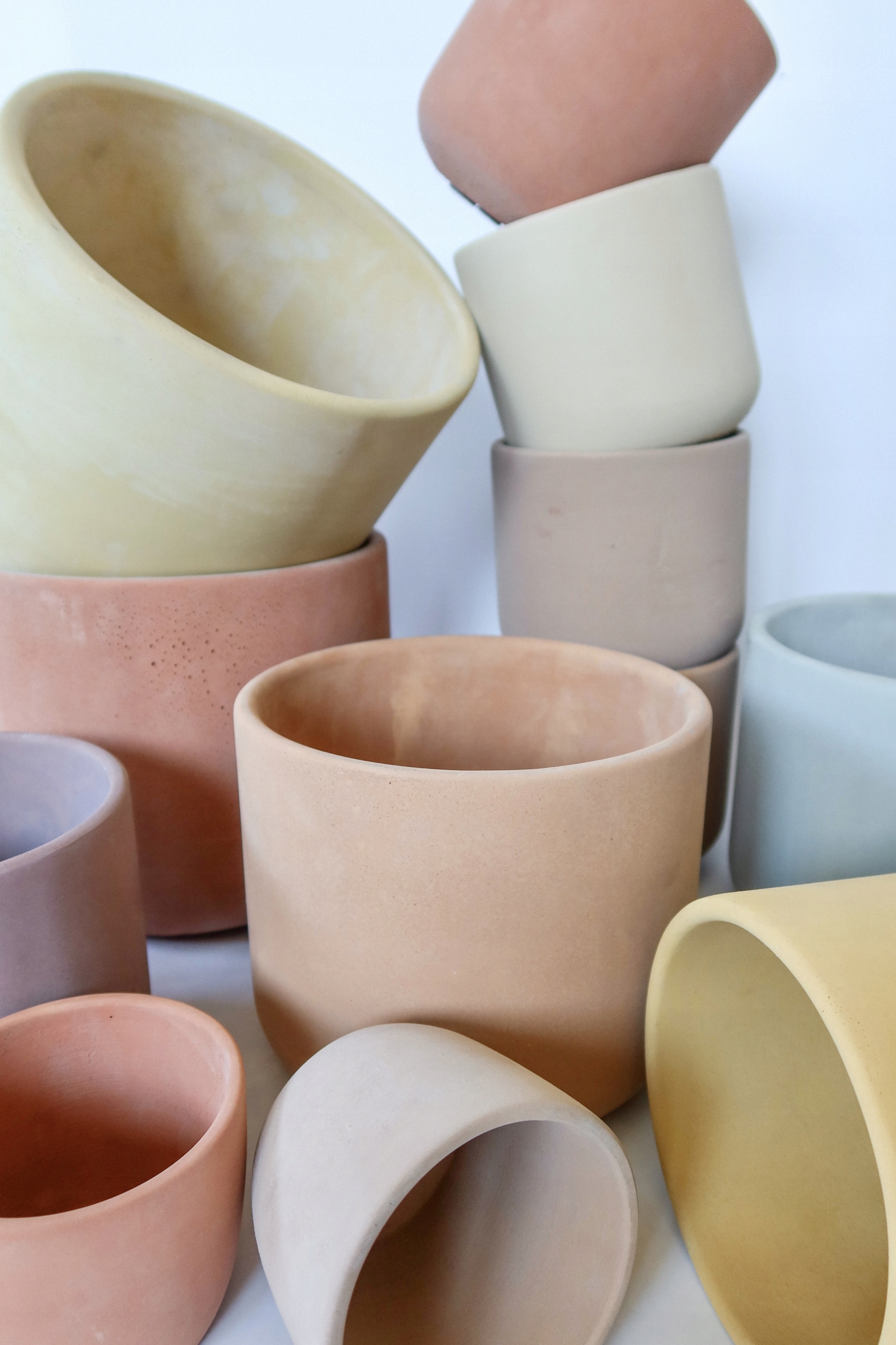 Doniczka betonowa 17cm peach Wysokość produktu 17 cm