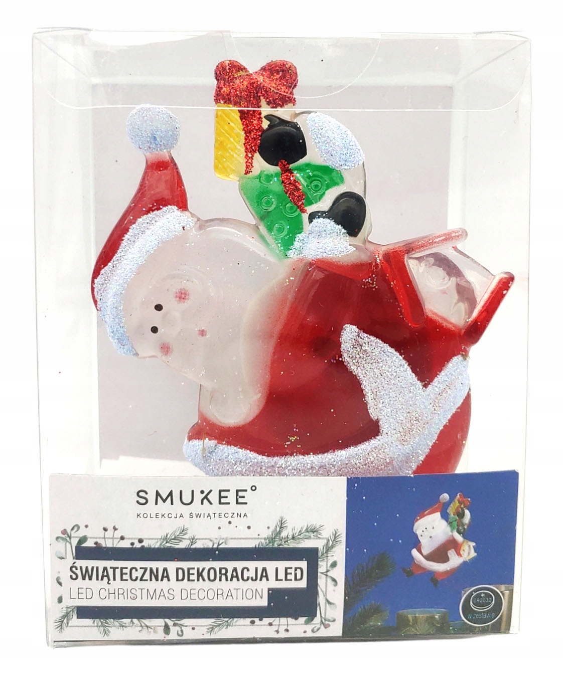 

Dekoracja Świąteczna Led Mikołaj 9cm Przyssawka