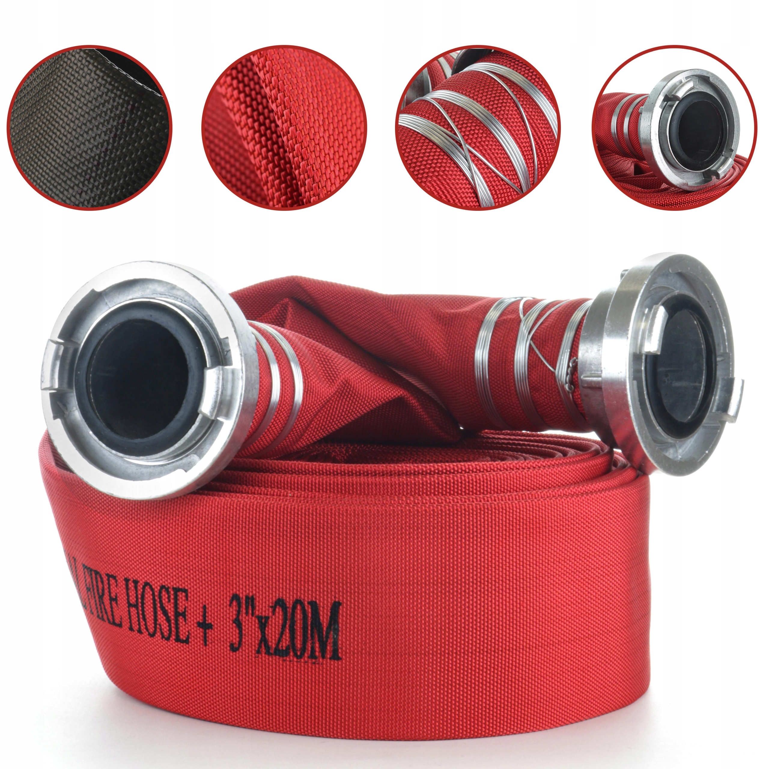 

Wąż strażacki pompa deszczownia 3 cale 75 mm 20m R