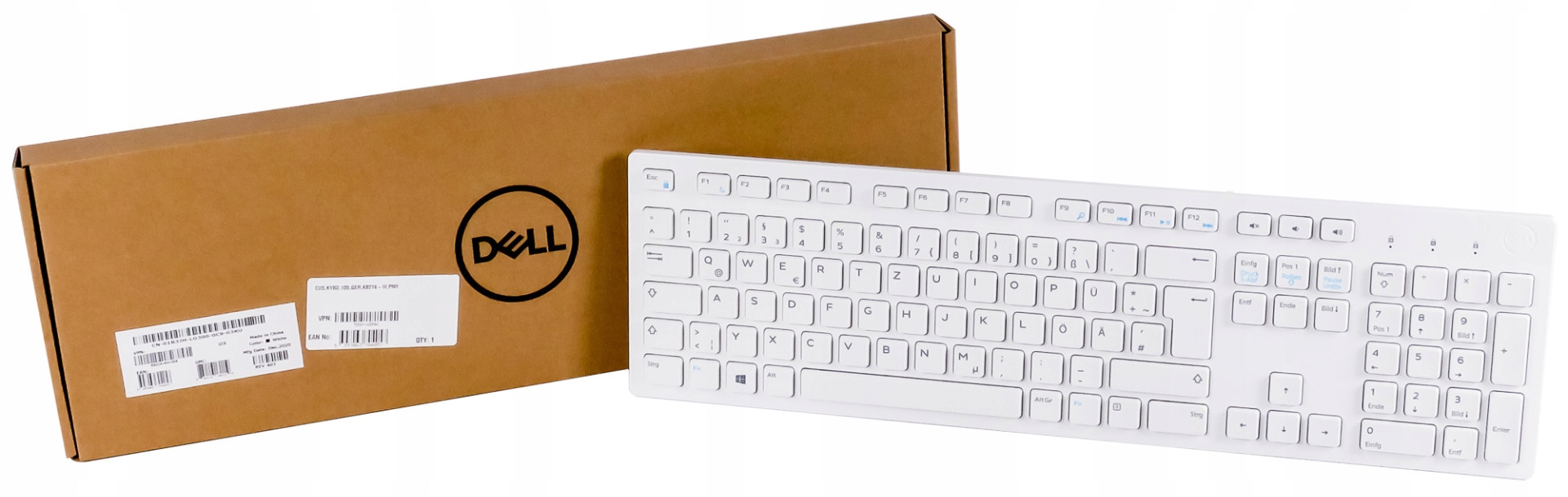 

Dell 01R3JH Klawiatura Qwertz Usb KB216-WH-GER