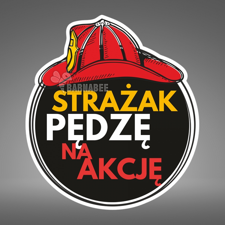 B05 - Naklejka STRAŻAK straż pożarna osp psp EAN (GTIN) 5904970002888