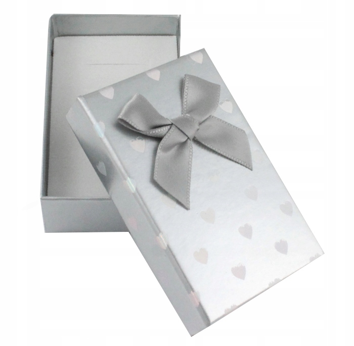 

Pudełko Ozdobne Srebrne Serduszka 8 X 5 CM