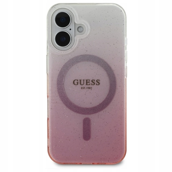 Pouzdro Guess pro iPhone 16, obal MagSafe Brokat zadní kryt krytka