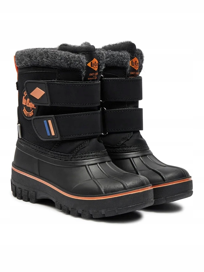 Buty Zimowe Dziecięce Lee Cooper Śniegowce Chłopięce Ciepłe Rzep 2865K -30