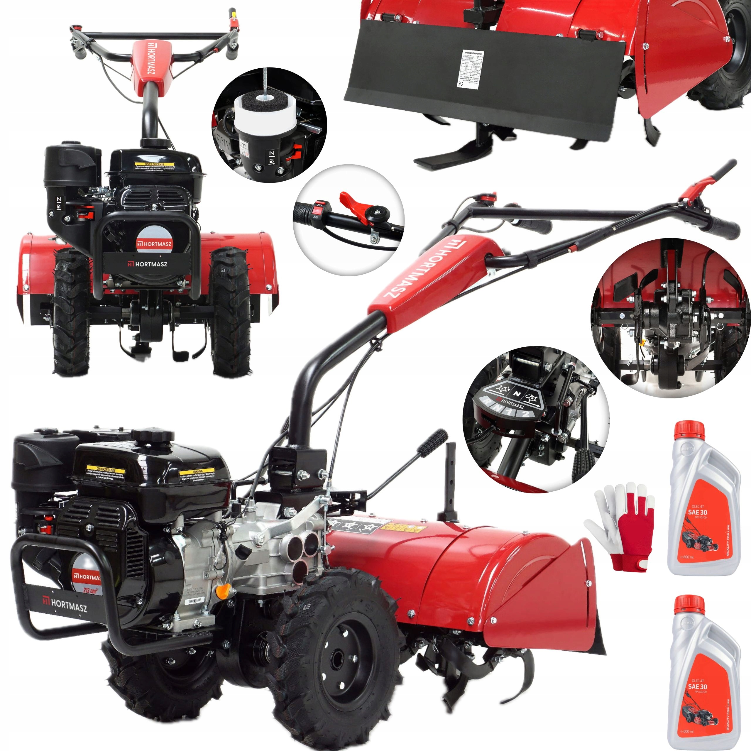 Glebogryzarka Spalinowa Hortmasz Hgs X520 62cm 212cc Dwa Kierunki Noży 7KM
