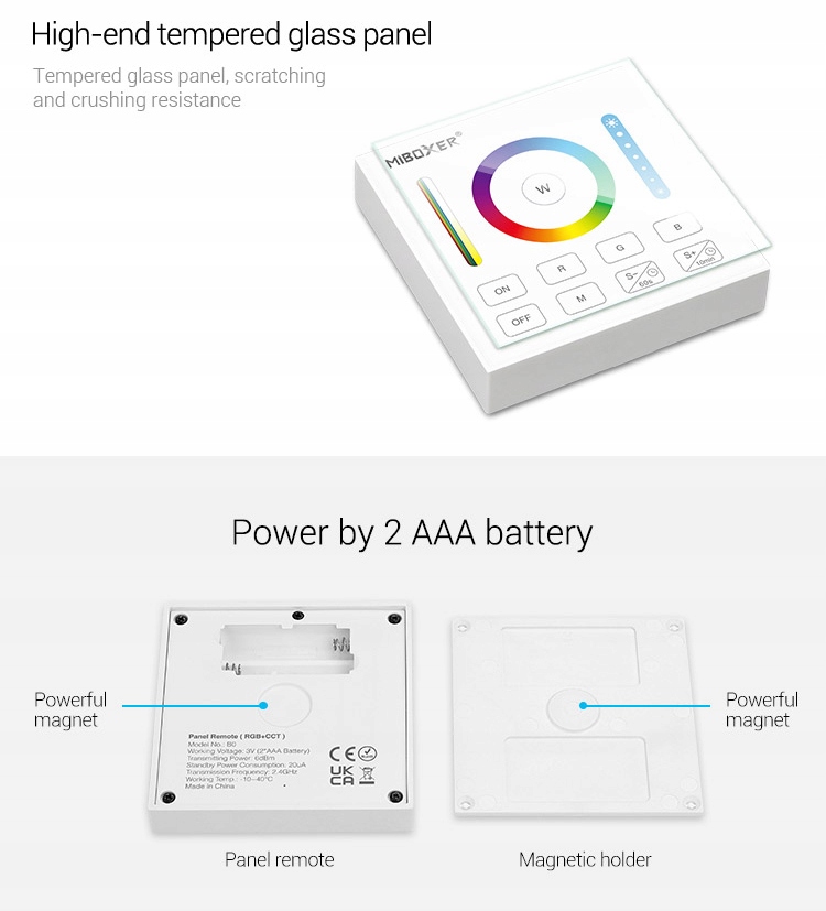 Pilot Panel Milight B0 1strefa Naścienny RGB + CCT Marka LED-ONE
