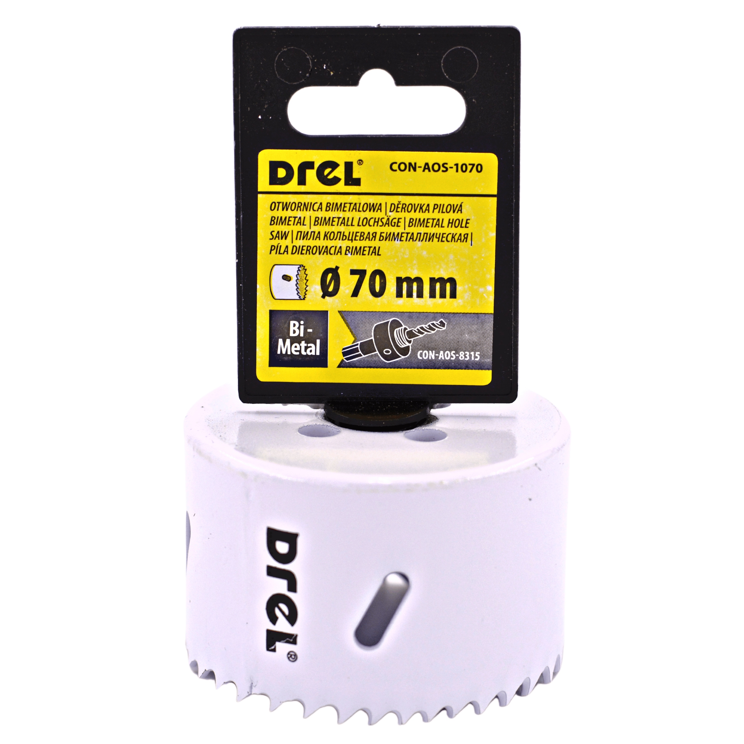 OTWORNICA KORONKA BIMETAL DO DREWNA METALU 70 mm Marka Drel