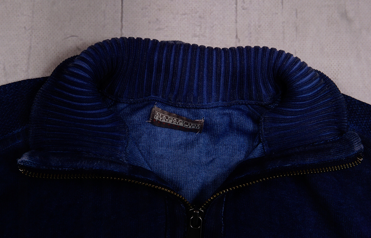 NAPAPIJRI _ SWETER _ M _ MEN _ 2023 100% BAWEŁNA Kolor niebieski