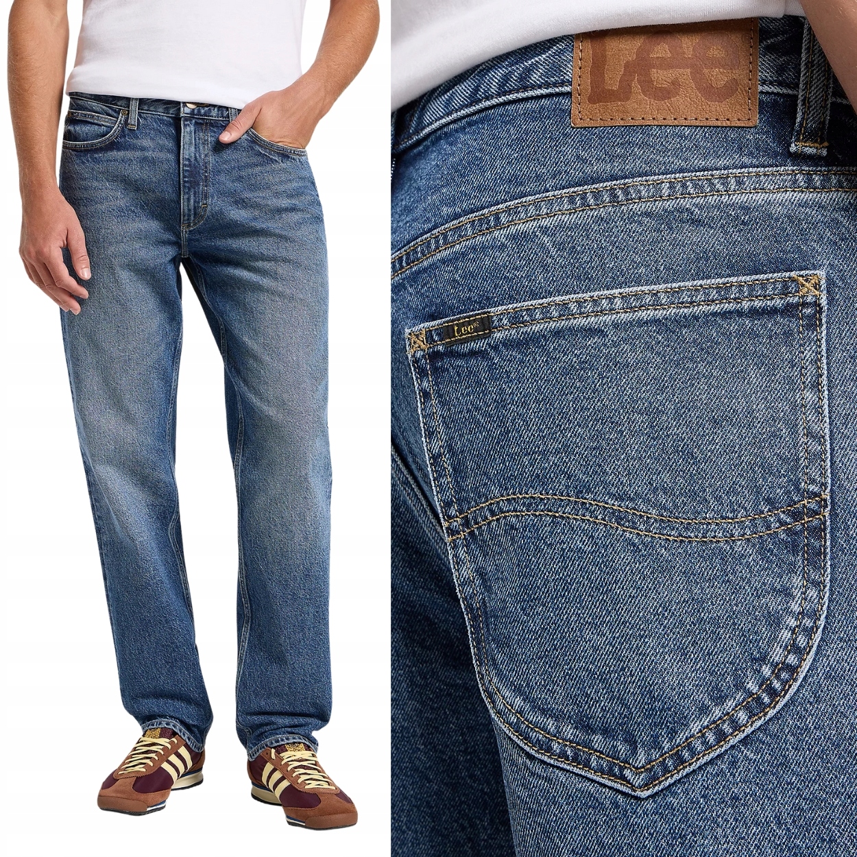 Lee West relaxed straight Surf Board jednoduché tmavé džínové kalhoty W33 L32