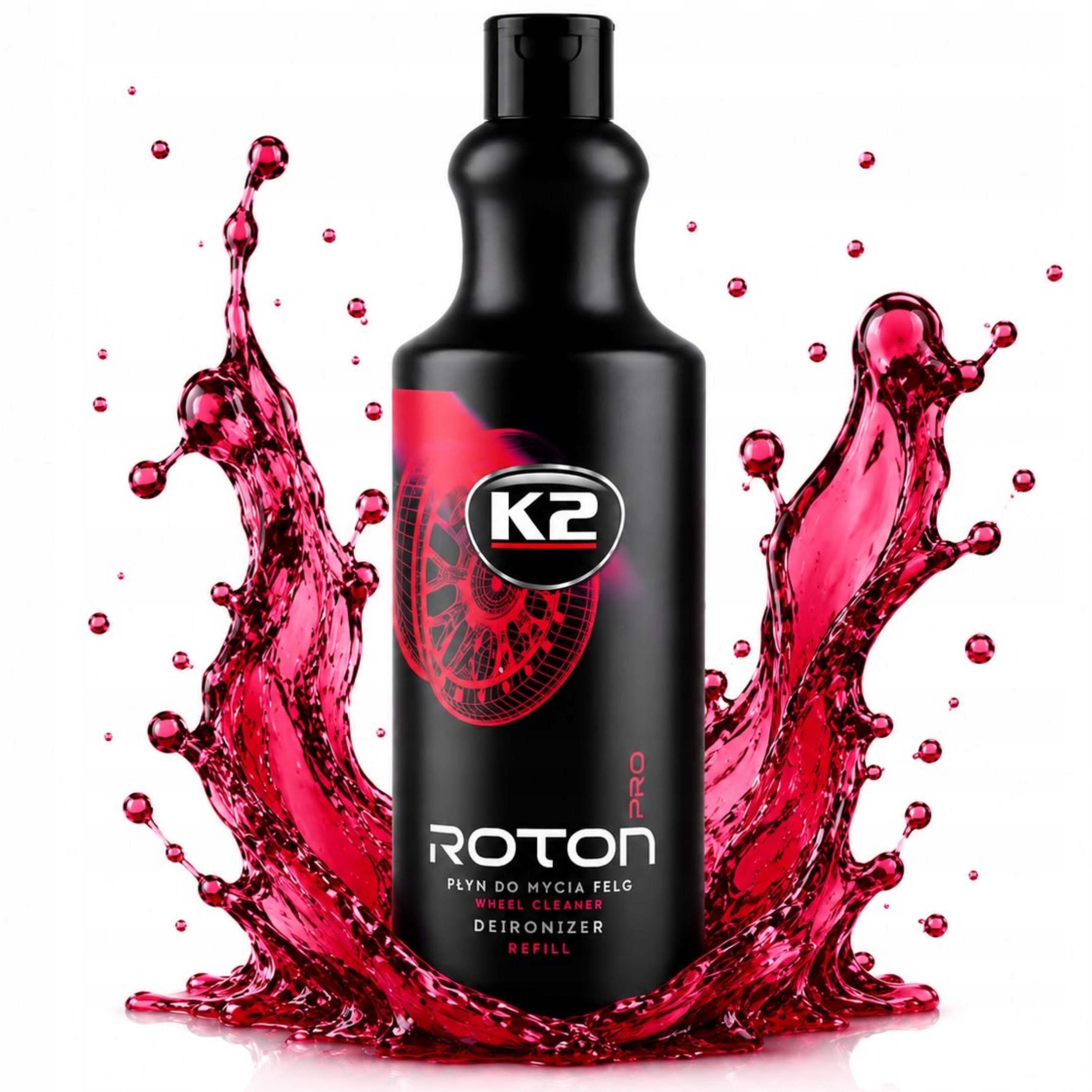 K2 Roton Pro Żel Płyn do Mycia Felg Deironizer 1L Refill Krwawa Felga