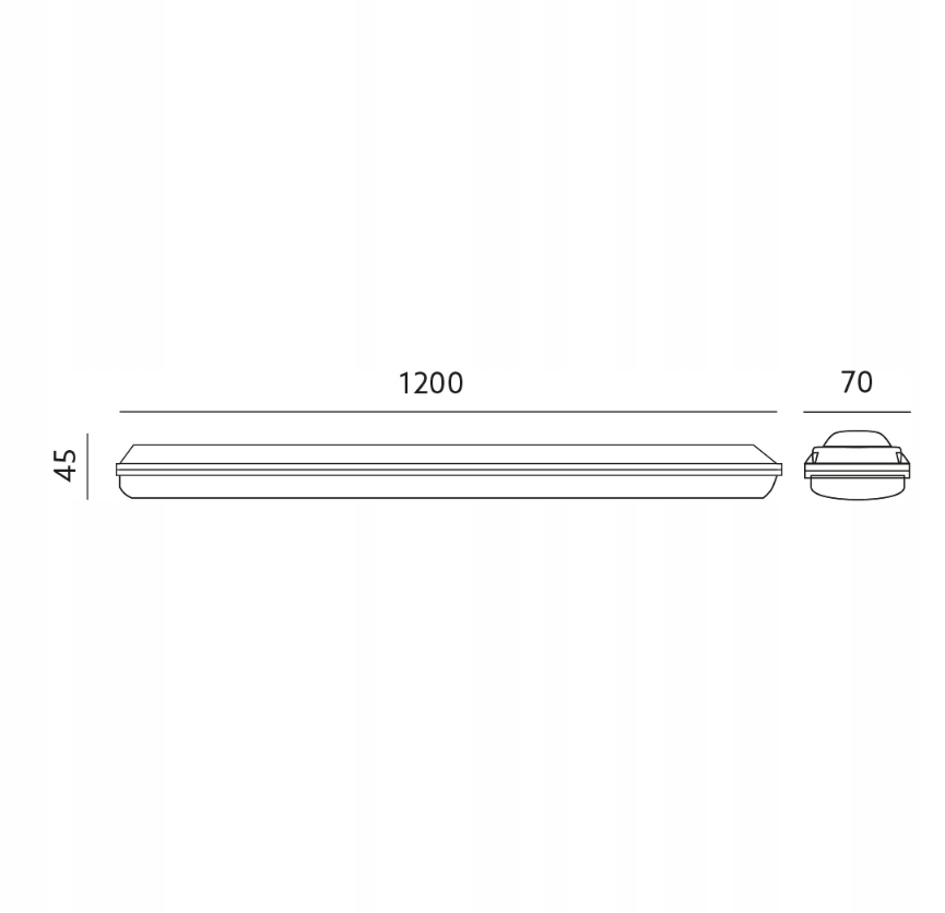 Lampa LED hermetyczna IP65 garażowa strych komórka Kod producenta 053-NEGRO-NWH-3