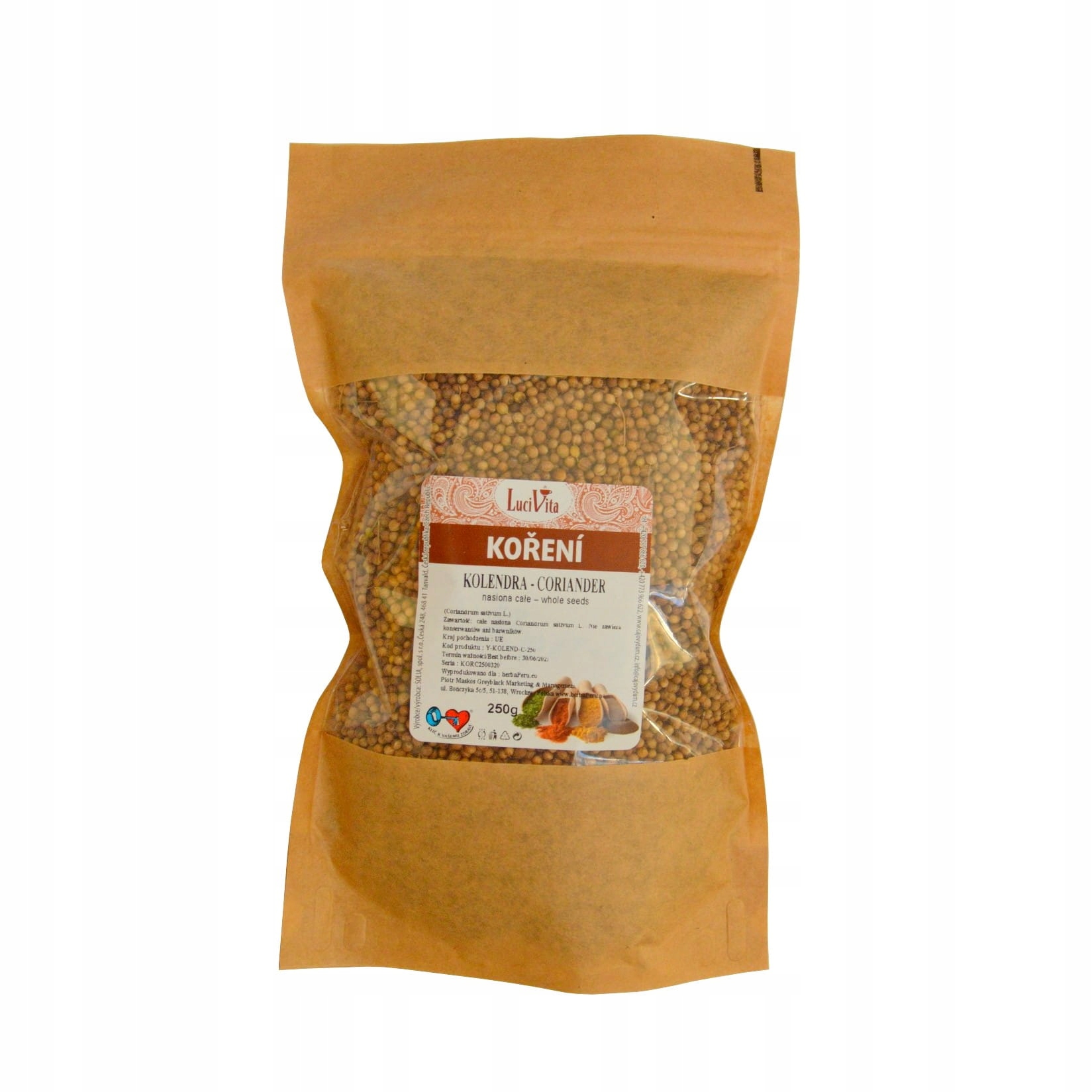 Kolendra nasiona całe 250g