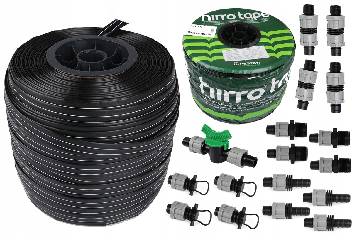 

Nawodnienie kropelkowe taśma nawadniająca 500m+akc