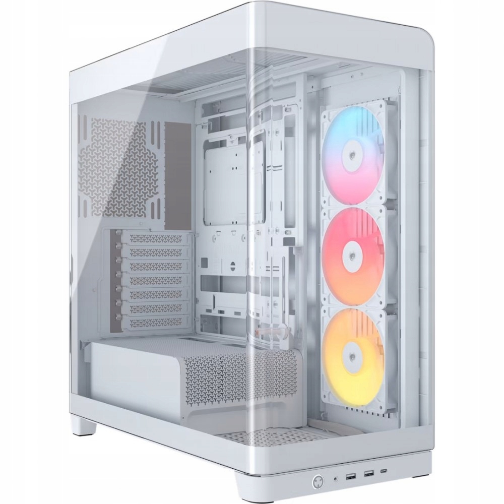 Počítačová skrinka pre hráčov Corsair iCUE 4500X Rgb Atx, 3x 120 mm Argb, biela