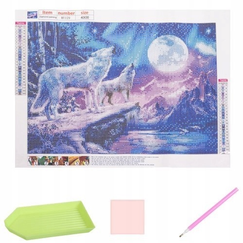 

Wilki >> Diamentowy Haft 25x35CM Mozaiki 5D