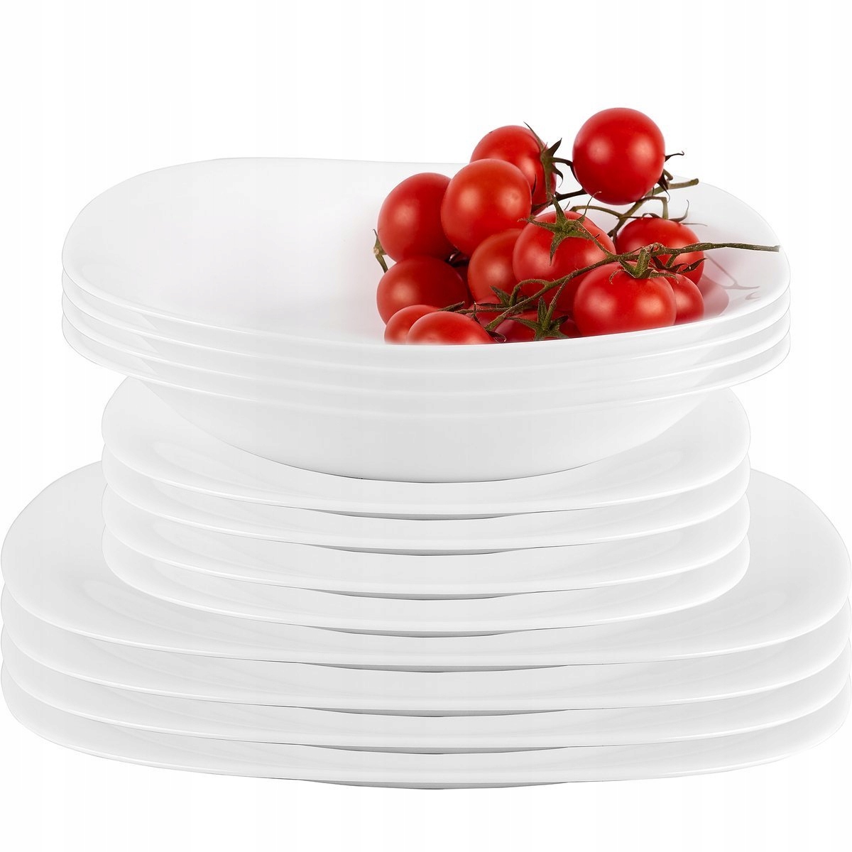 Serwis obiadowy komplet talerzy Bormioli Rocco Parma 12 szt. dla 4 osób