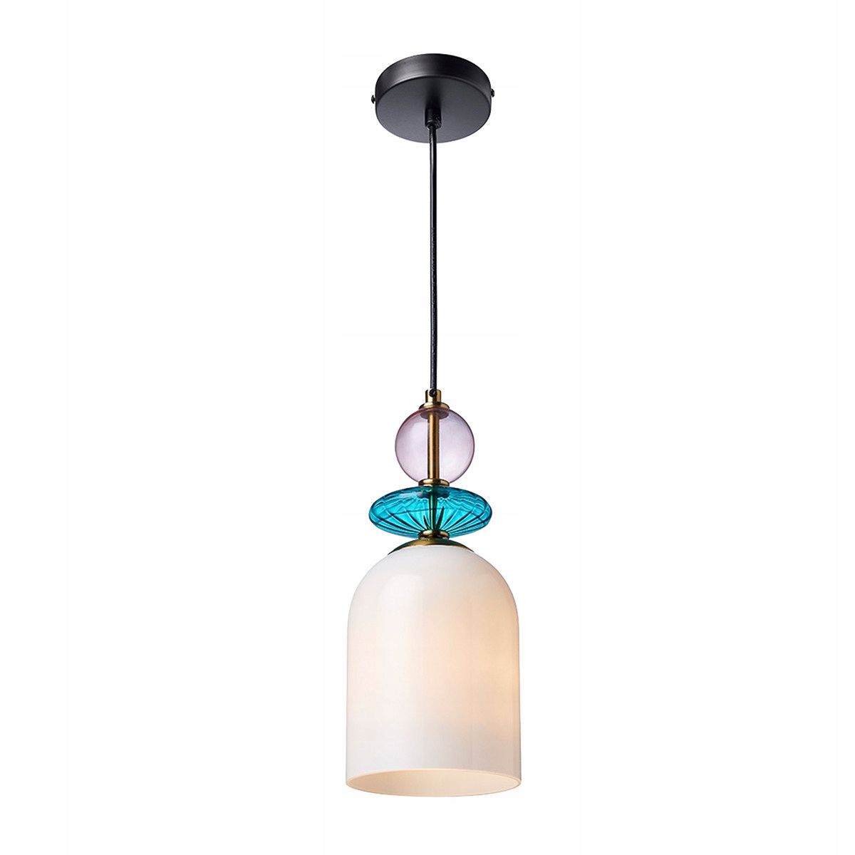 Závěsná lampa Light Prestige Tropea bílá 1xE27 skleněná ø13 cm