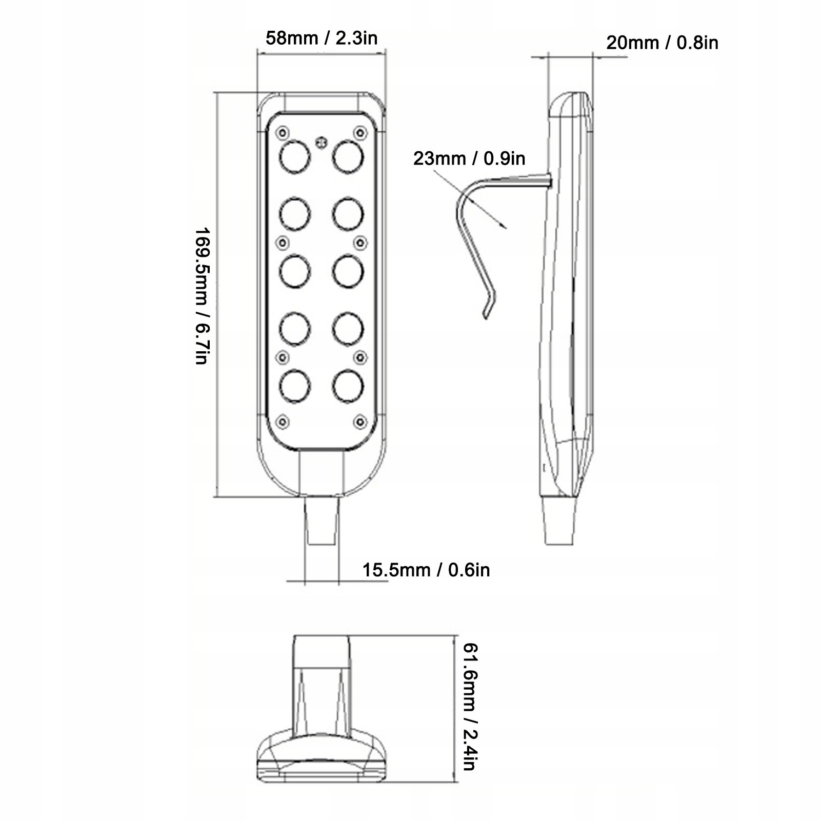 KONTROLER ŁÓŻKA DO PODNOSZENIA ELEKTRYCZNE STERO Model 10132