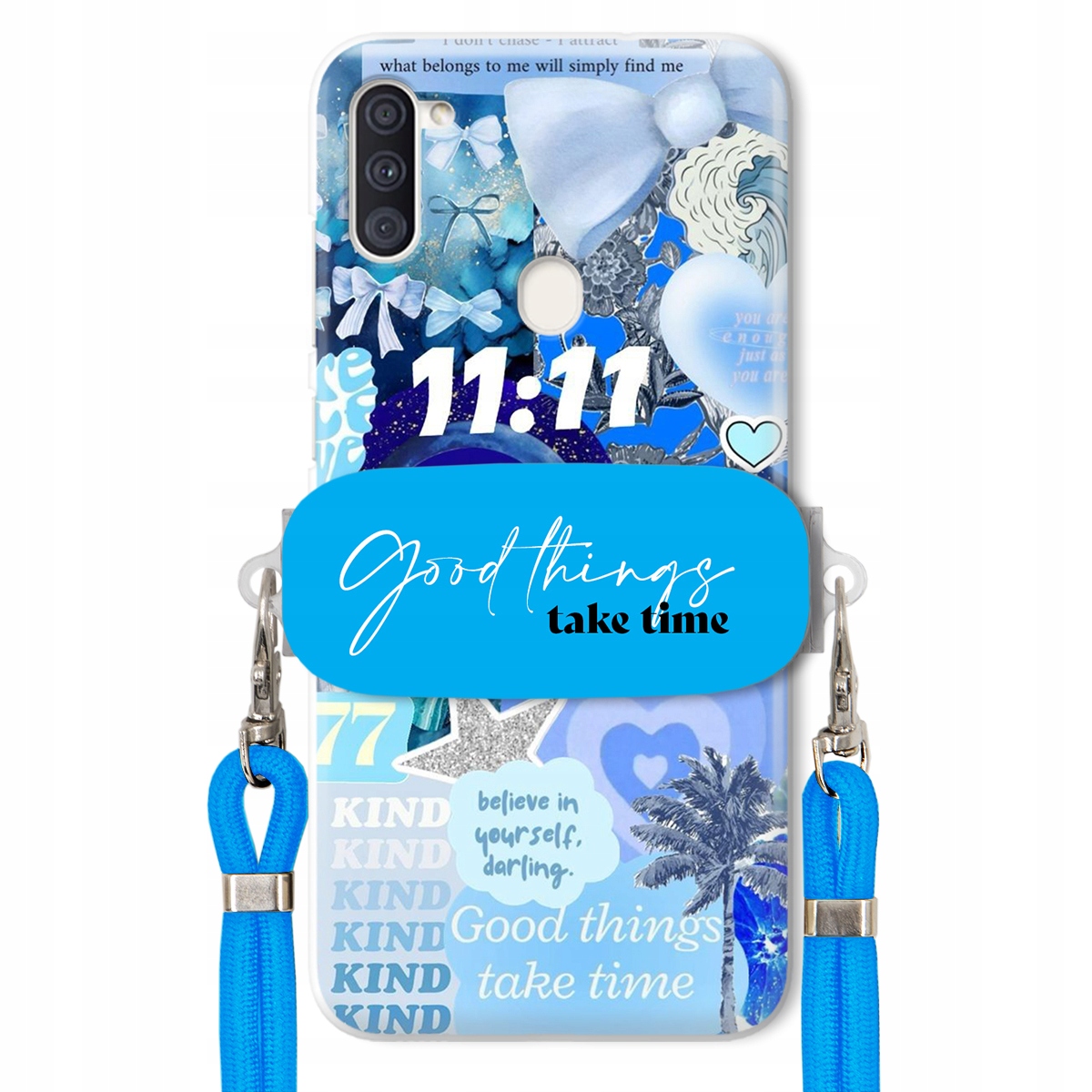 Puzdro pre Samsung M11 Držiak Crossbody vodítko Good Things Take Time Lata