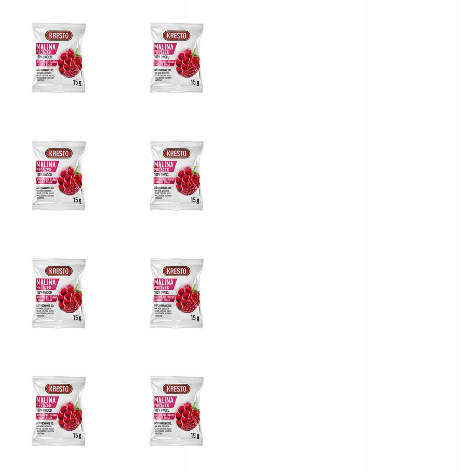 Levně 8 x 15 g Kresto Malina prášek Karton
