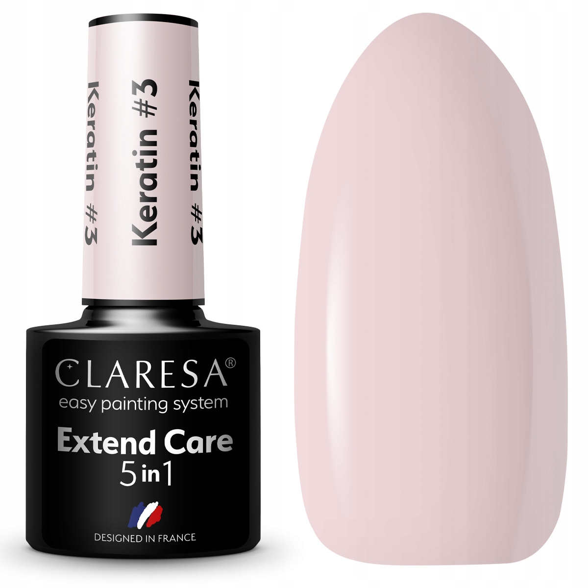 Claresa KERATIN baza lakier 5w1 #3 TOP NO WIPE Pojemność 5 ml