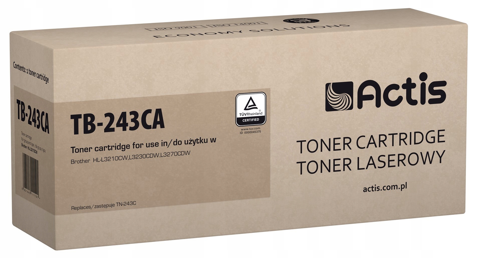 Actis TB-243CA Toner (zamiennik Brother TN-243C; Standard; 1000 stron; nieb