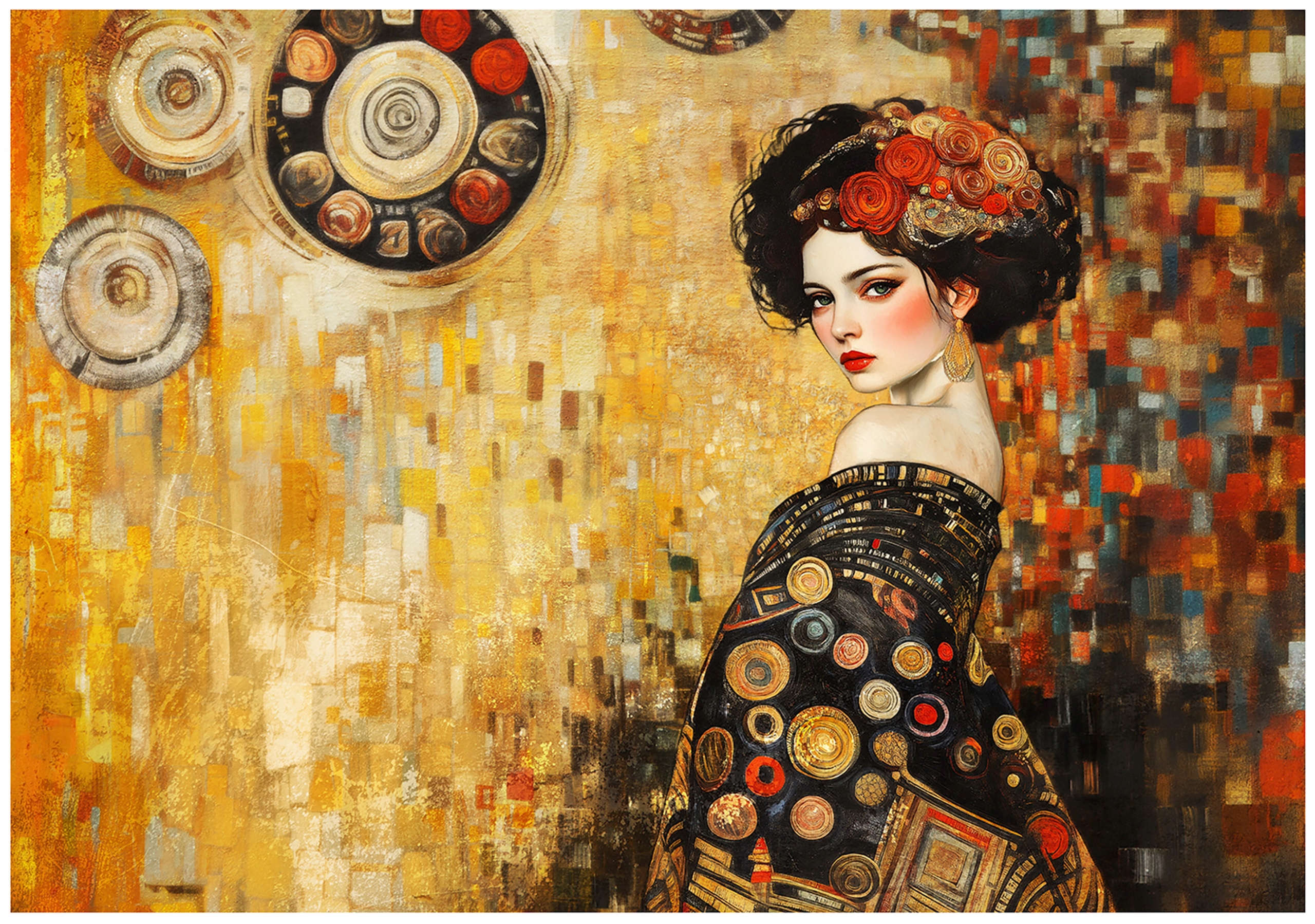 Fototapeta Secesní portrét Klimtovská Inspirace na zeď 350x250 lepidlo