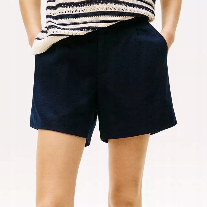 Kraťasy Tommy Hilfiger dámské lněné klasické modré S (nové)