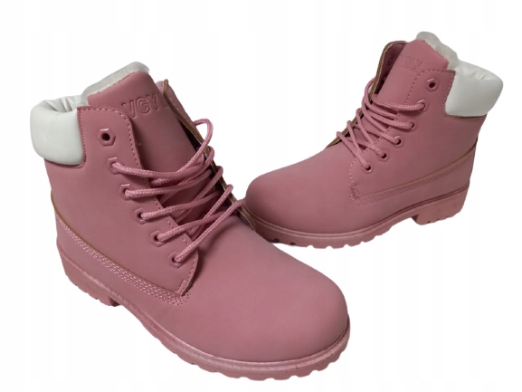 

Różowe Trapery Trekkingowe -39- Timberki Traperki