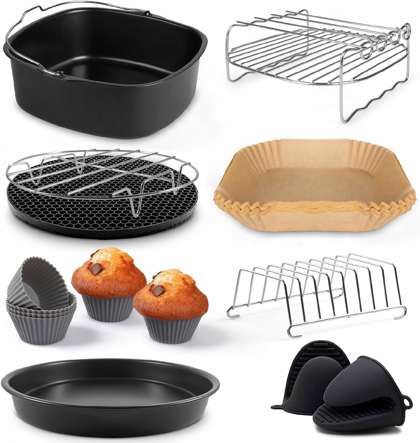 Zestaw Akcesorii Do Frytkownicy XL 19-ELEMENTOWY Philips Cosori Ninja