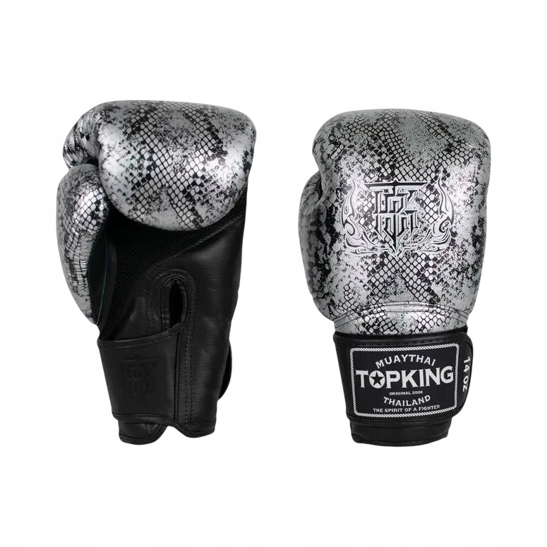boxerské rukavice muay thai top king star snake air 12OZ Černá/sre