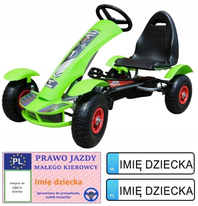 GOKART F16 NA PEDAŁY POMPOWANE KOŁA HAMULEC