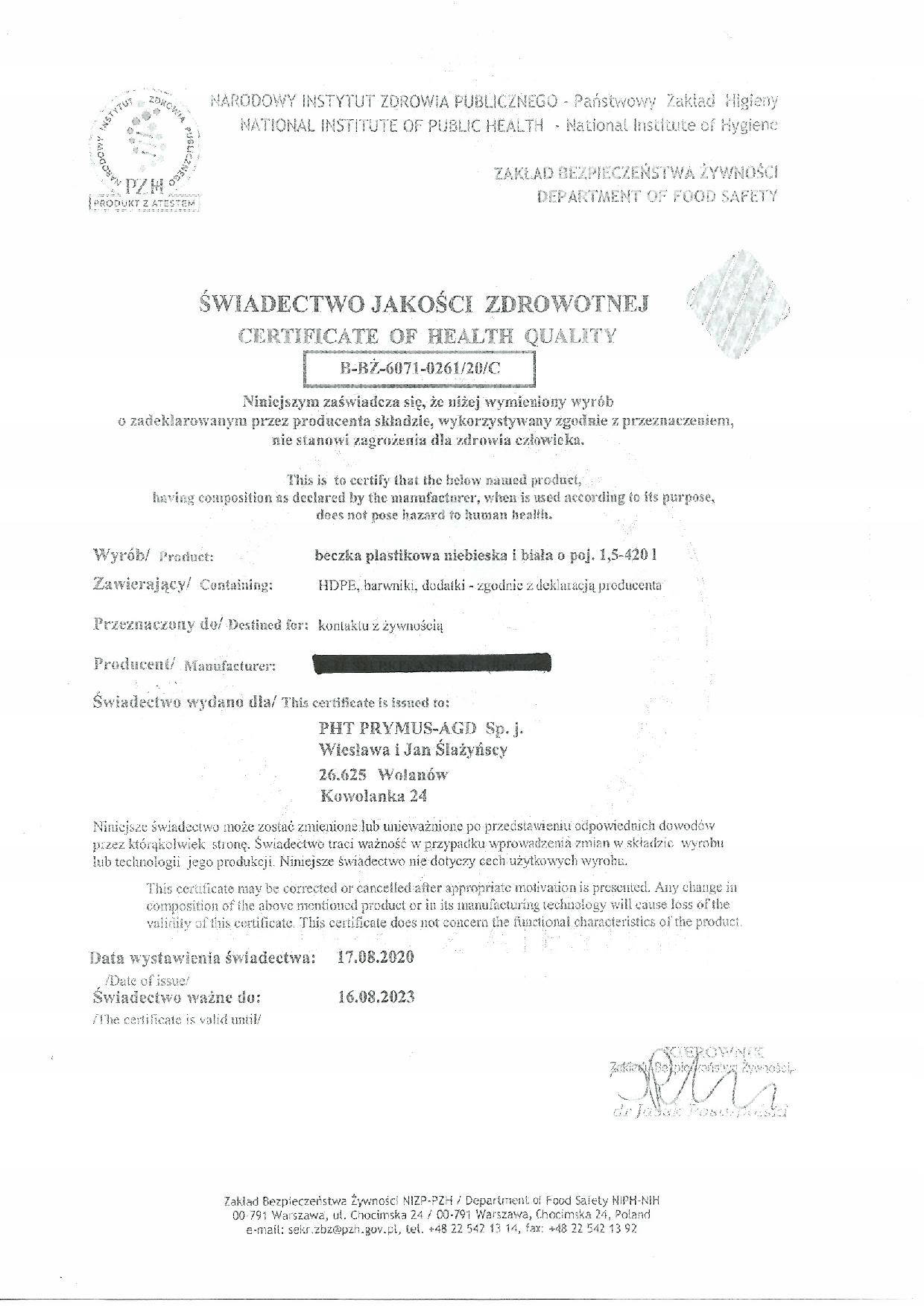 Beczka na deszczówkę plastikowa 120l na kapustę Rodzaj beczka