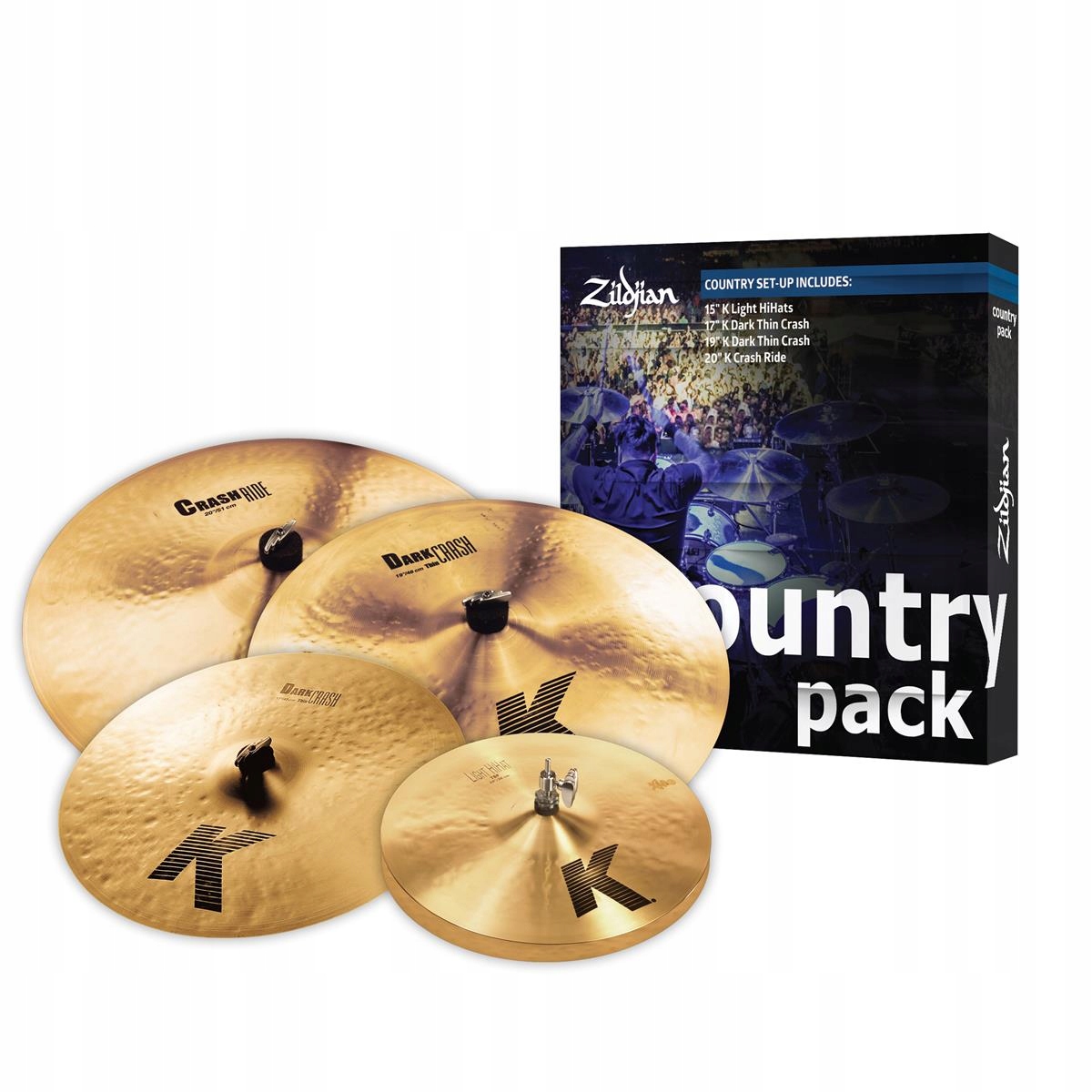 Zildjian K Country Pack Sada činelů 15, 17, 19, 20