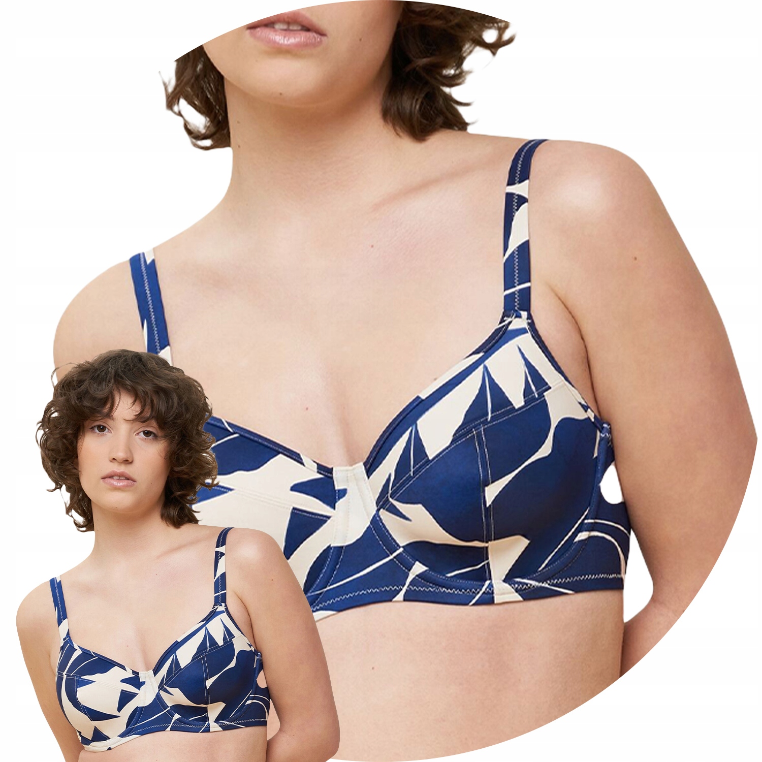 Triumph 10214546 Summer Allure modrá 95D koupací podprsenka Měkká