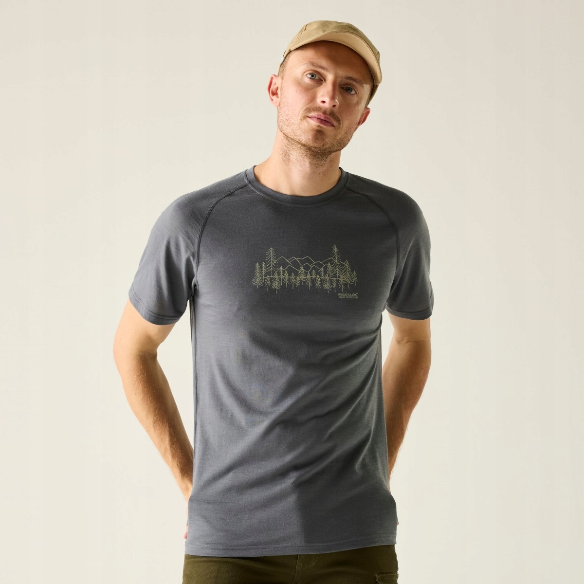 Pánské funkční merino tričko Regatta Escade šedá XL