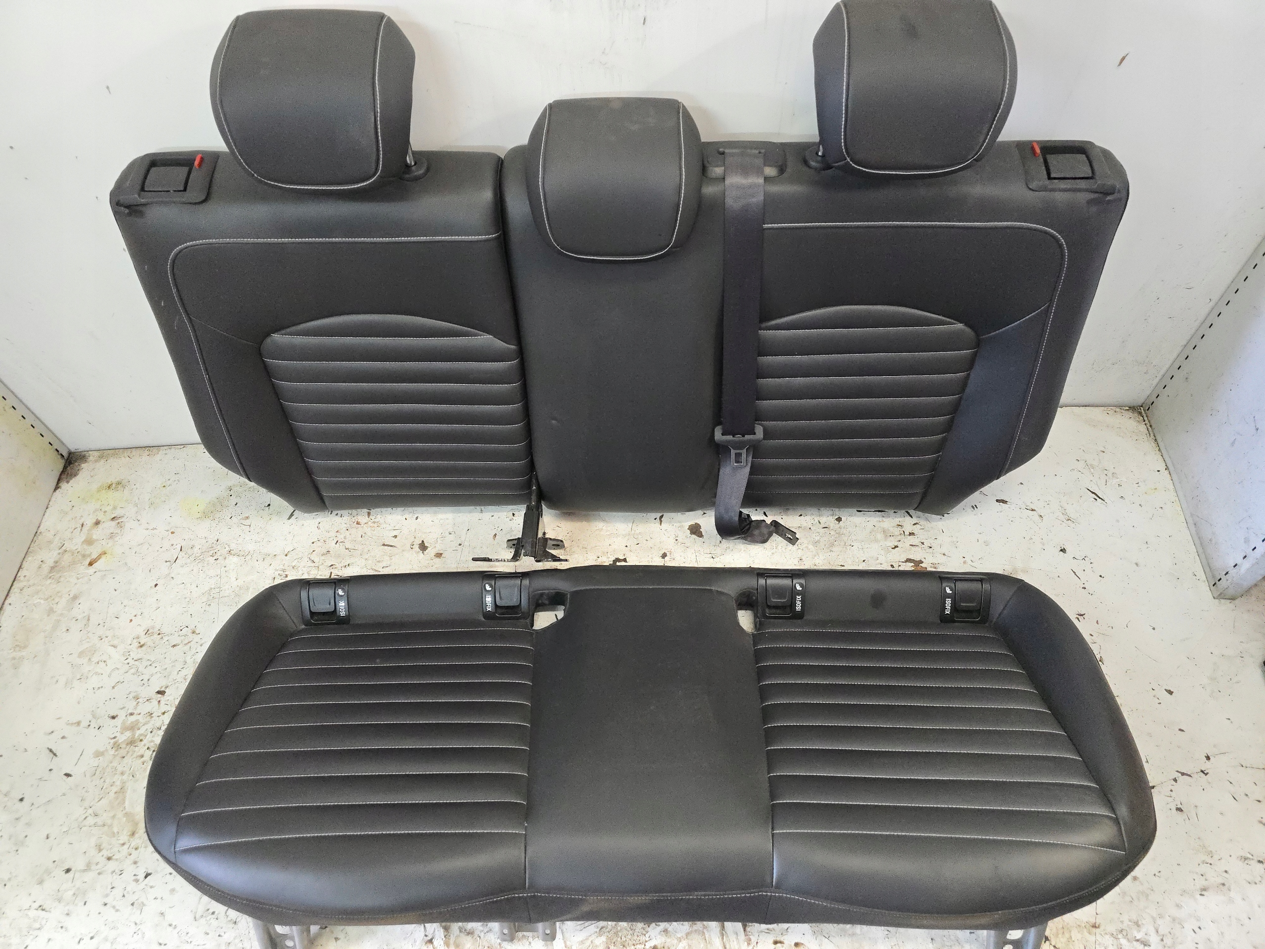 OPEL CORSA E Sitz heck SIEDZISKO OPARCIE OPC RECARO Leder