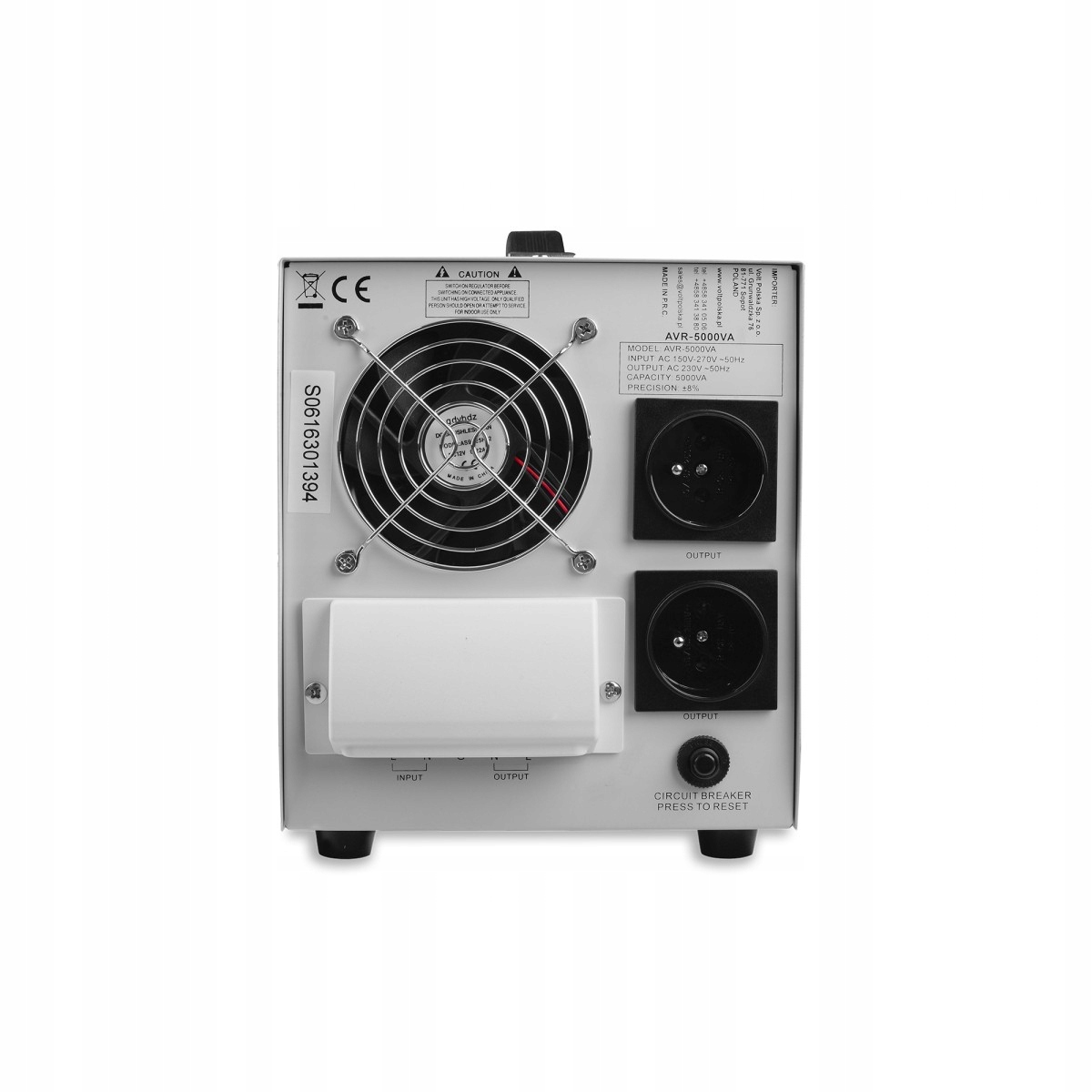 АВТОМАТИЧНИЙ СТАБІЛІЗАТОР НАПРУГИ VOLT POLSKA AVR 5000 5KW ДЛЯ ГЕНЕРАТОРА Виробник: Volt Polska