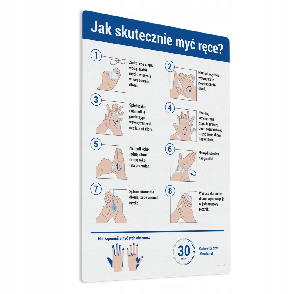 

Instrukcja Mycia Rąk Naklejka 20x30
