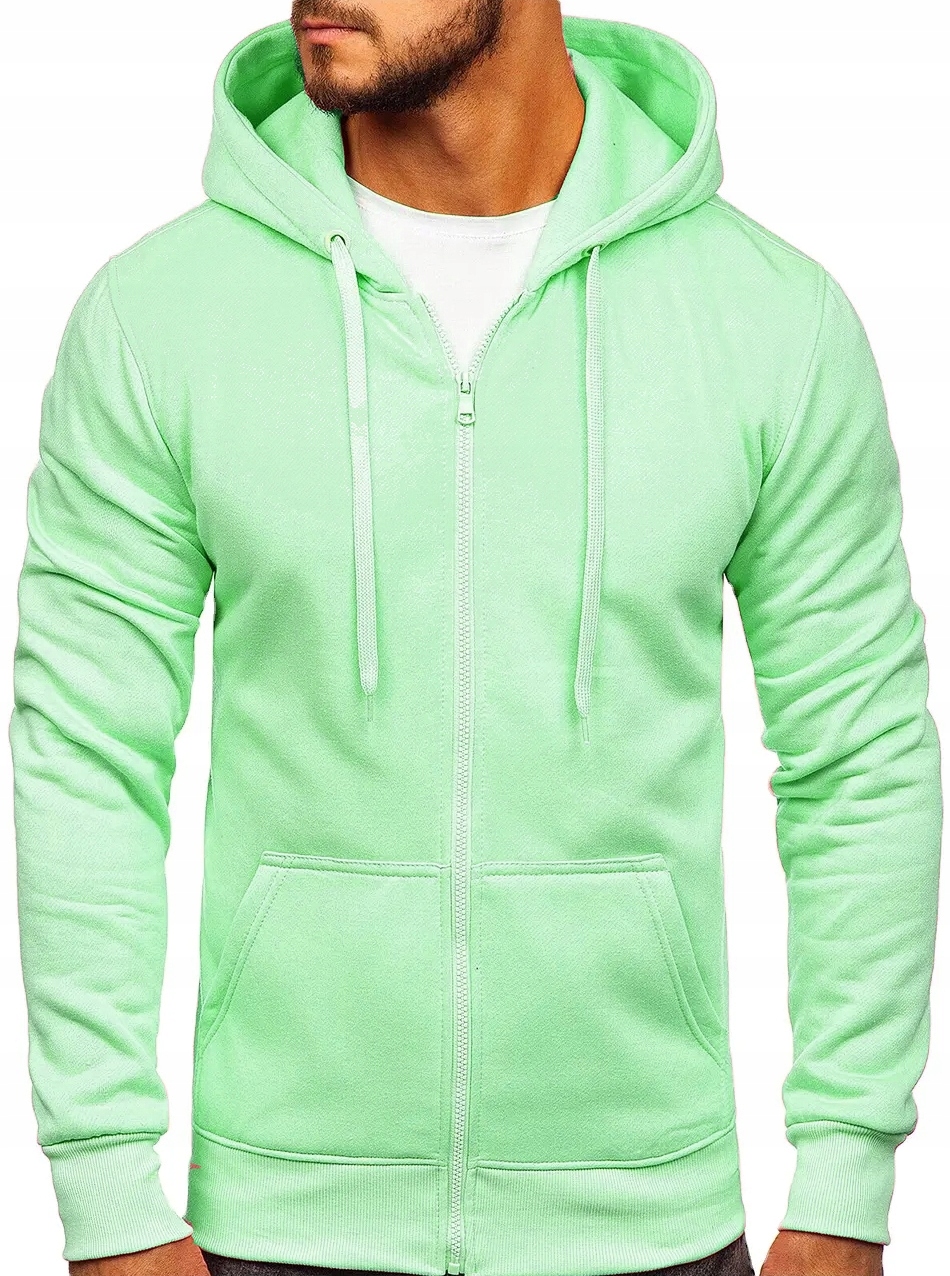 MĘSKA BLUZA Z KAPTUREM ROZPINANA KIESZENIE