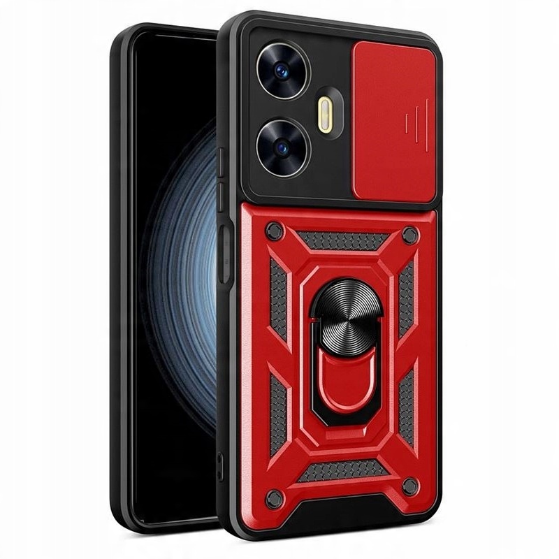 

Etui Pancerne Camshield Ring do Realme C55 czerwon