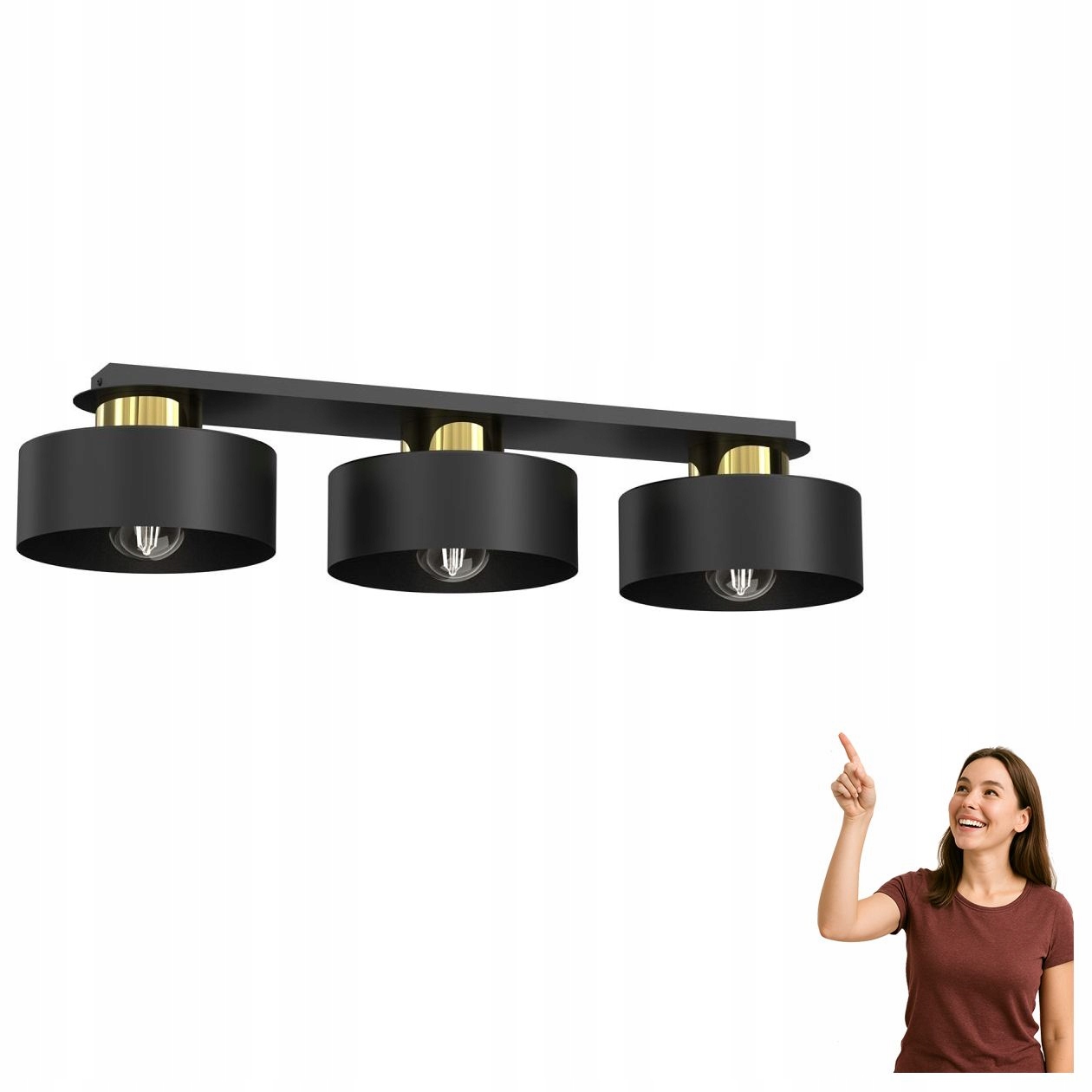 Trojitá stropná lampa na lište Marti 9991 Luminex