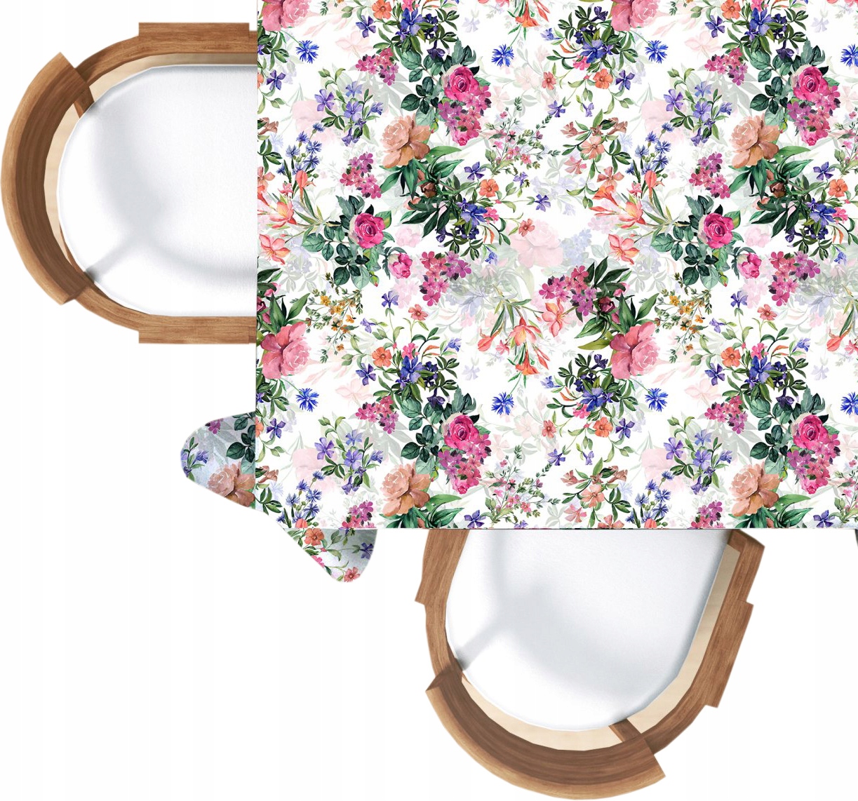 OBRUS PLAMOODPORNY 110X160 WZORY CHABROWY BUKIET