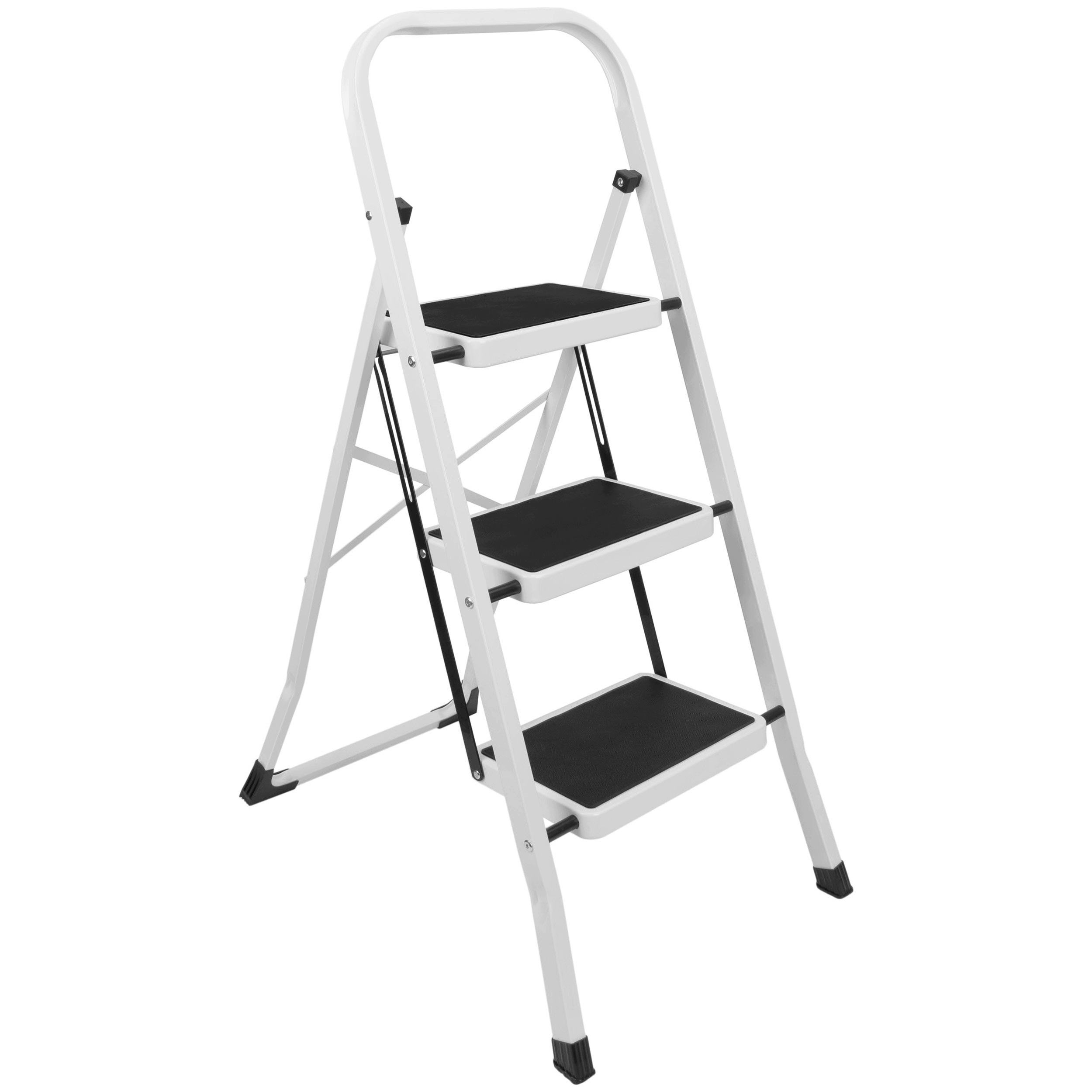 Žebřík Ocelový Univerzální 3 Schůdky Multifunkční 150 Kg