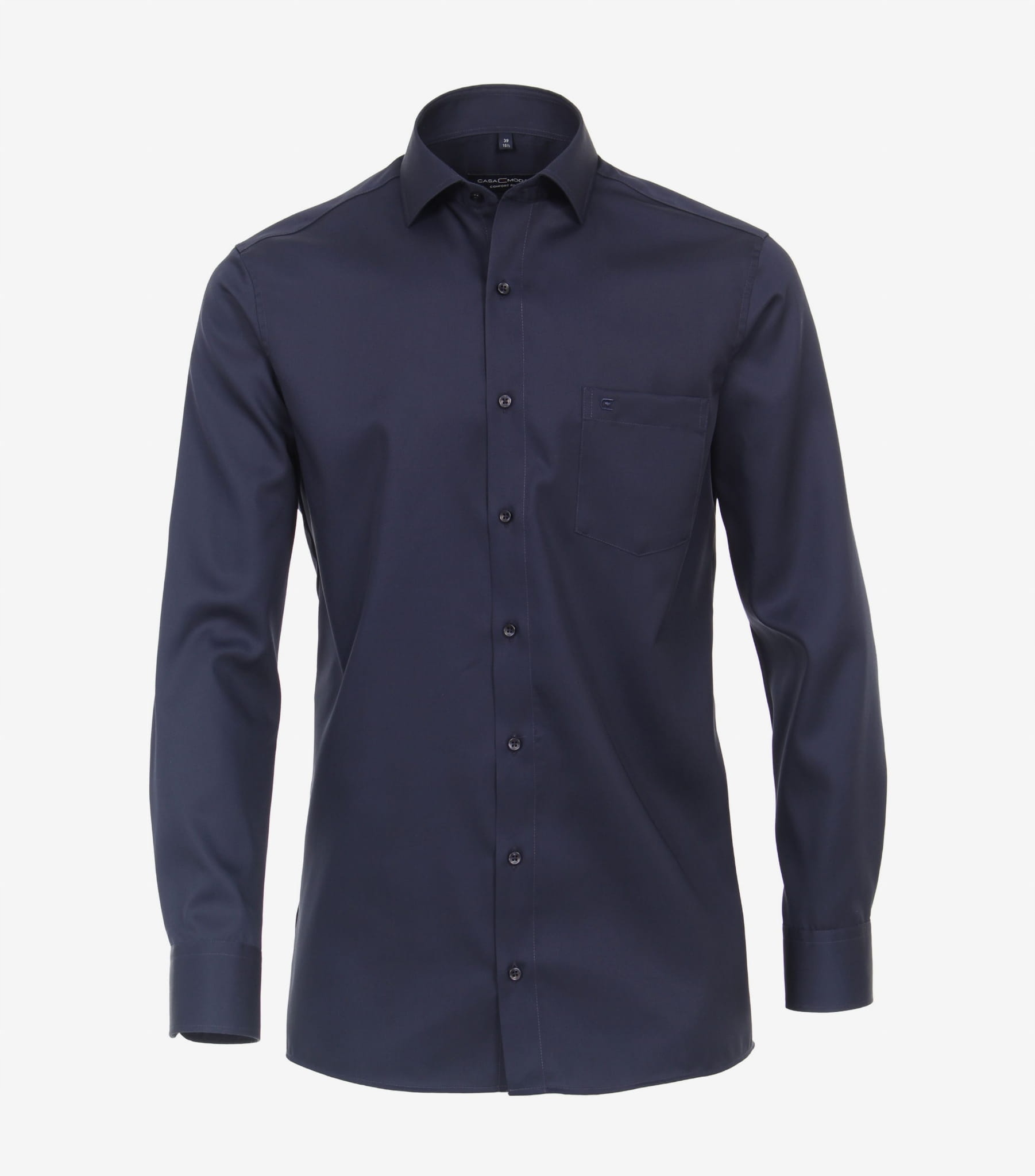 Velká Elegantní košile Hladká modrá Casamoda
