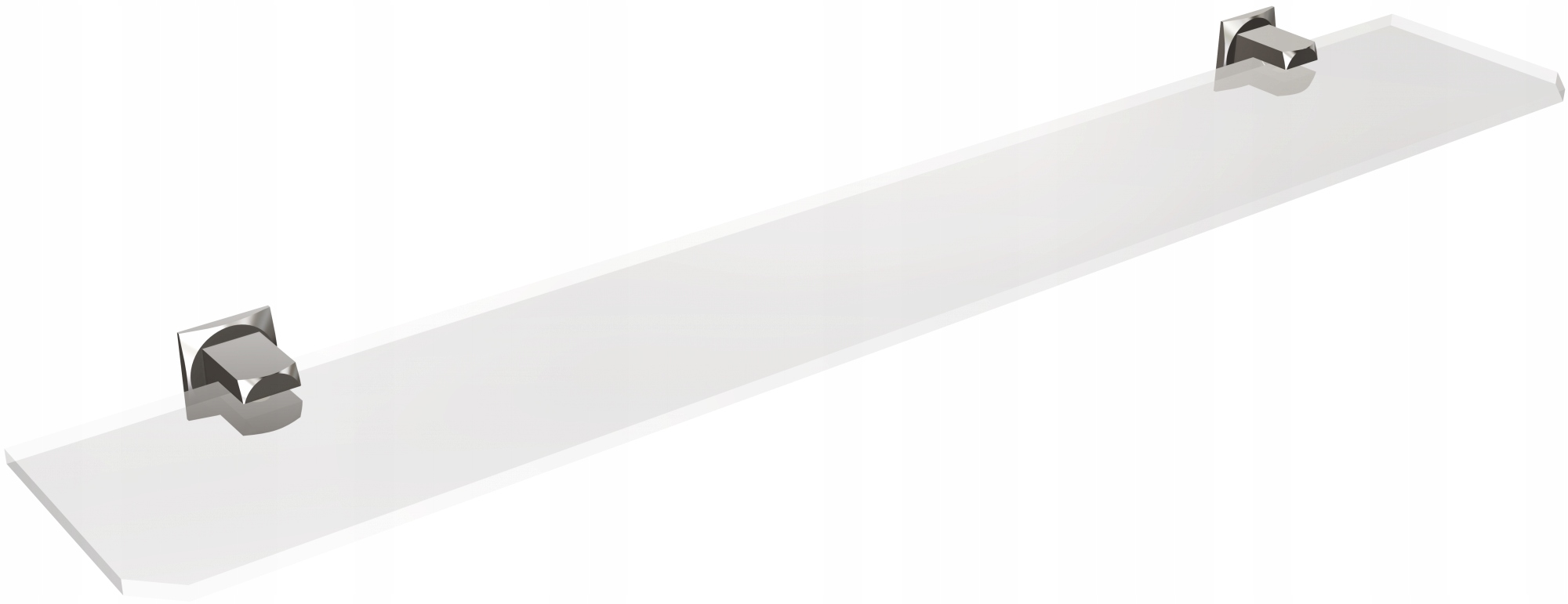 Polc keret nélkül 70 cm gr. üveg 6 mm Króm