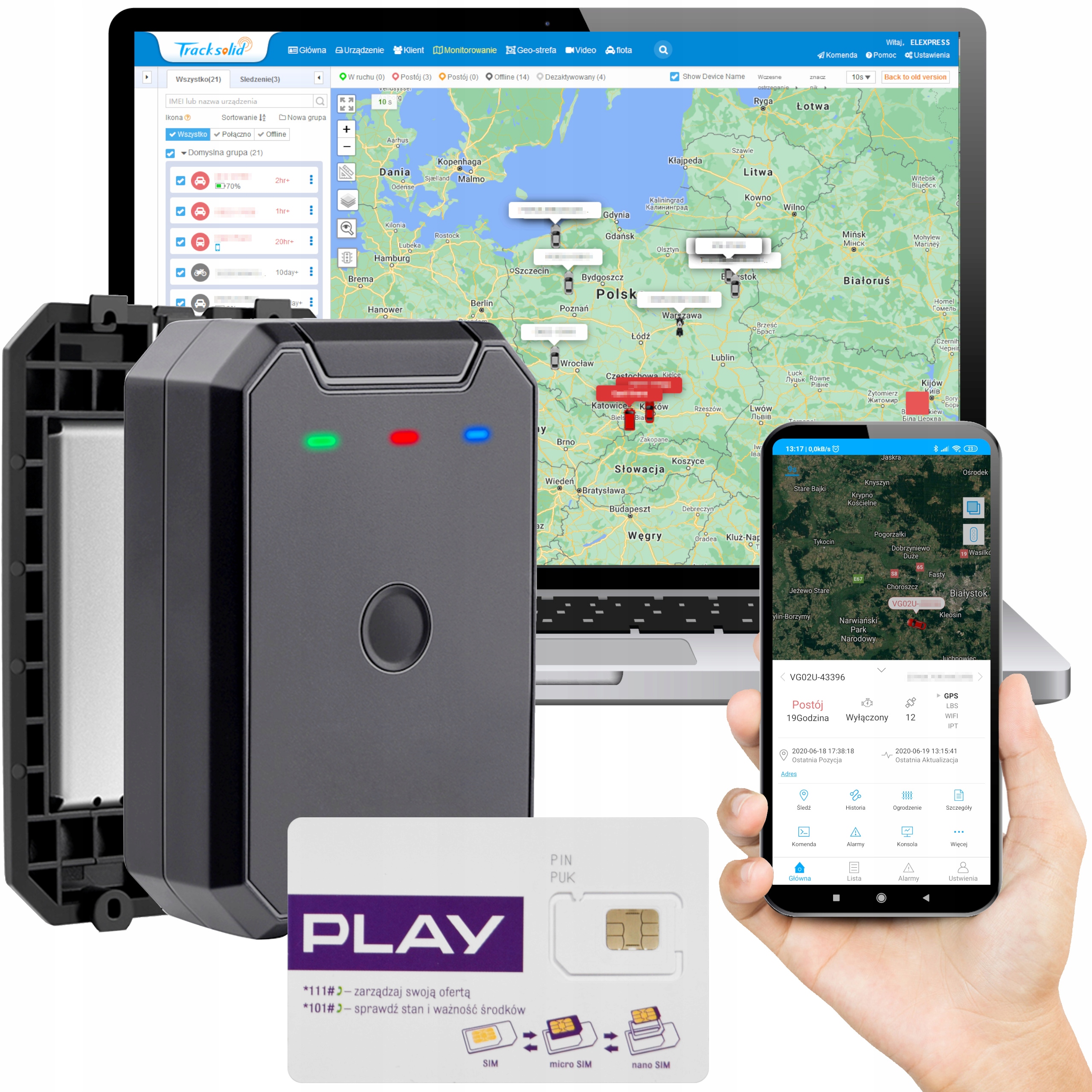 

Lokalizator Gps 6000mAh MediaTek Polski Serwer Sim