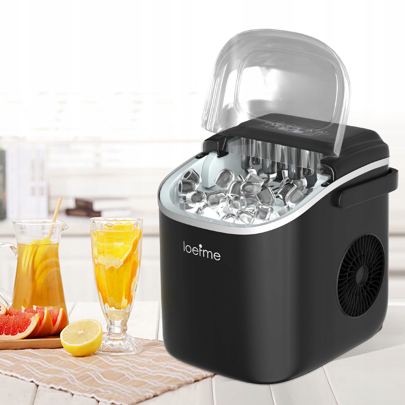 Loefme 1.2L Ice Maker Machine Automatic Electric Portable Ice Cube Maker Model HZB-8